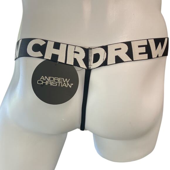 Andrew Christian Dream G-String Black White Medium - Picture 4 of 8